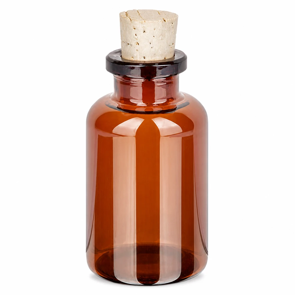 Flasche Braunglas 20ml mit Korken 11/14mm Braunglas Vorratsflasche 20ml mit Korken 11/14mm für Flüssigkeiten