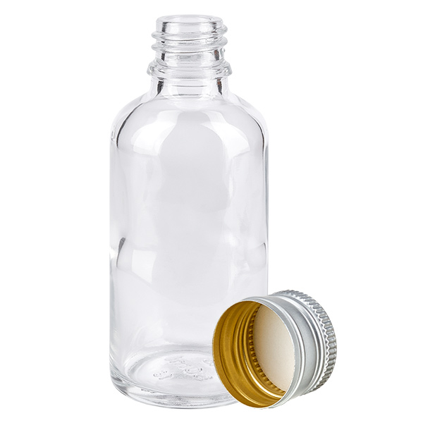 50ml Flasche 11mm Schraubverschluss Alu-Silber Standard ClearLine UT18/50