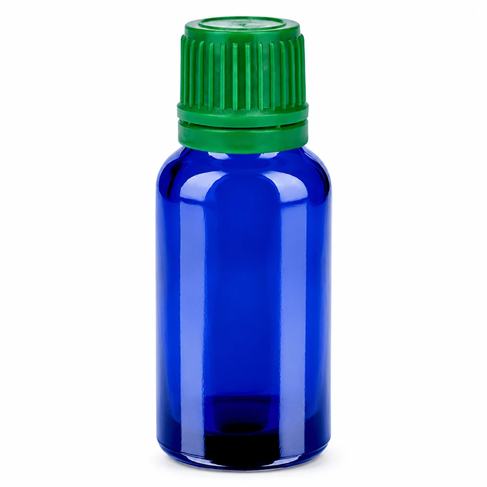 Flacon 20ml 11mm SV vert OV BlueLine UT18/20 Flacon compte-gouttes 20ml bleu vif idéal pour un dosage précis des liquides