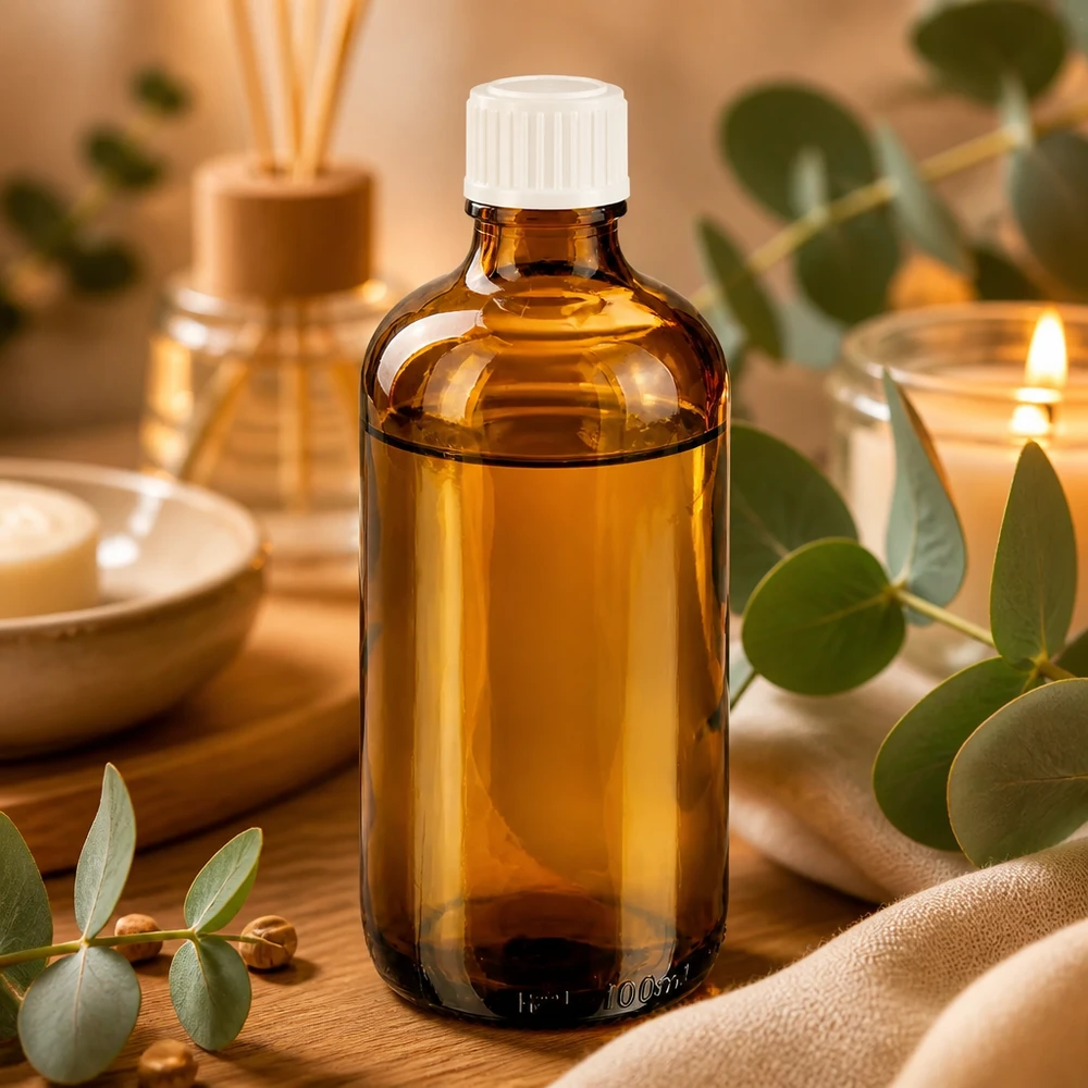 Apothekenflasche braun 100ml Tropfverschluss weiß 0.8mm Standard Braunglasflacon 100ml mit weißem Dosierverschluss ideal für Aromatherapie und Öle