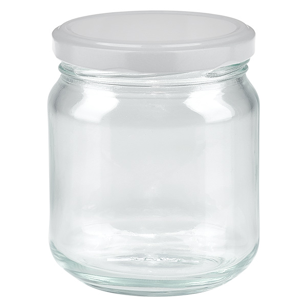 212ml Rundglas mit BasicSeal Deckel weiß TO63 UNiTWIST