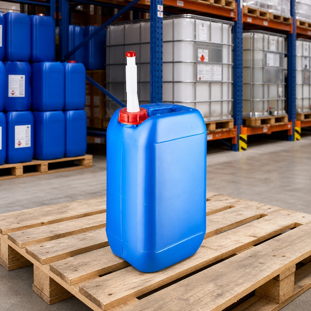 Kanister 15 Liter blau mit Auslaufrohr Flex Transportkanister 15 Liter blau mit integriertem Griffsystem und flexiblem Einfüllstutzen