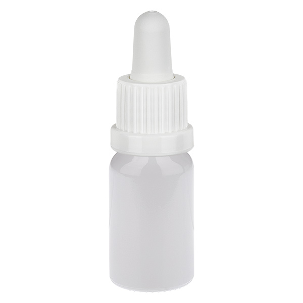 Flacone con pipetta da 10 ml bianco con tappo antimanomissione WhiteLine UT18/10 Flacone con pipetta da 10 ml bianco con tappo antimanomissione WhiteLine UT18/10