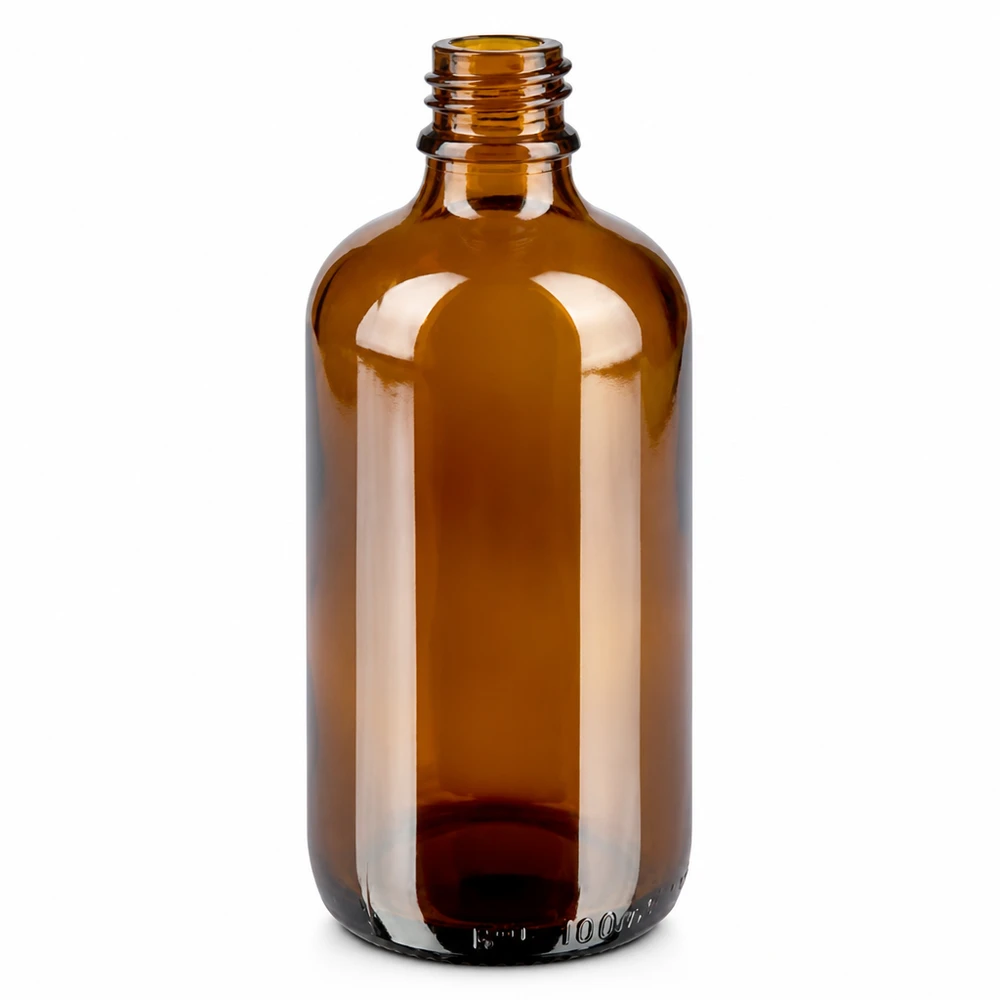 100ml Sprayflasche gelb/transparent Standardverschluss BrownLine UT18/100 Hochwertige 100ml Sprayflasche aus getöntem Glas mit Standard-Gewinde für Pumpzerstäuber