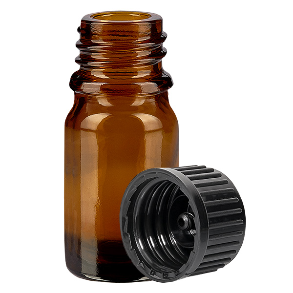 5ml Flasche 11mm Schraubverschluss schwarz Standard BrownLine UT18/5