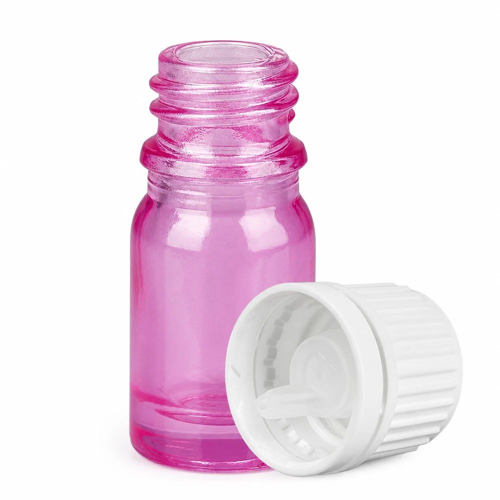 5ml Tropfflasche 0.7mm weiss Originalität Schraubverschlusserschluss PurpleLine UT18/5 Handliche Tropfflasche 5ml ideal für Augentropfen Parfümöle und homöopathische Mittel