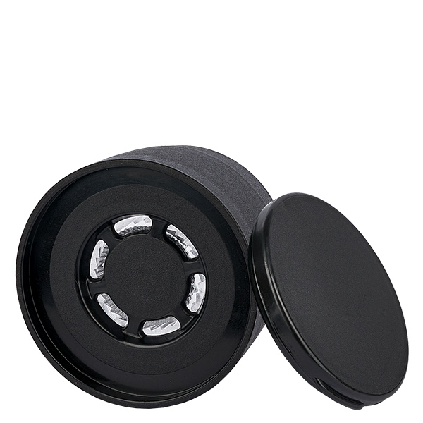 Coperchio per barattolo di sale/spezie con mulino Vario nero Coperchio per barattolo di sale/spezie con mulino Vario nero