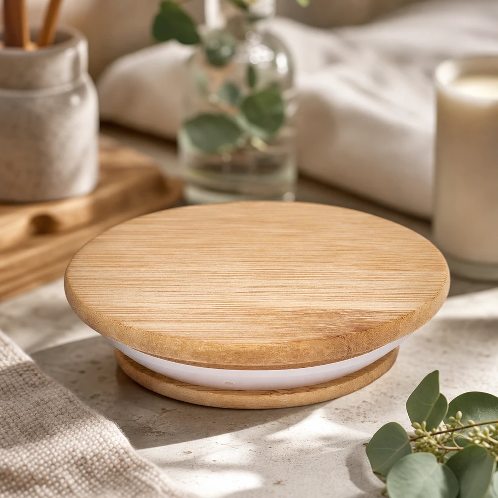 Coperchio in legno versione "A" per WECK RR100 Coperchio in legno versione A WECK RR100 Ambiente di vita decorazione bagno legno naturale bianco guarnizione in silicone