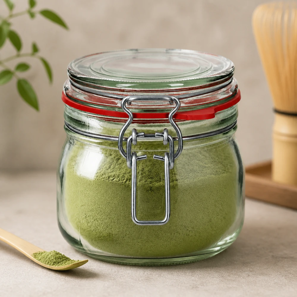 Bocal de conservation de 634 ml, type G, avec bouchon à clip UN.. 634ml Küchenvorratsglas mit traditionellem Weckglas Design für nostalgische Kücheneinrichtung