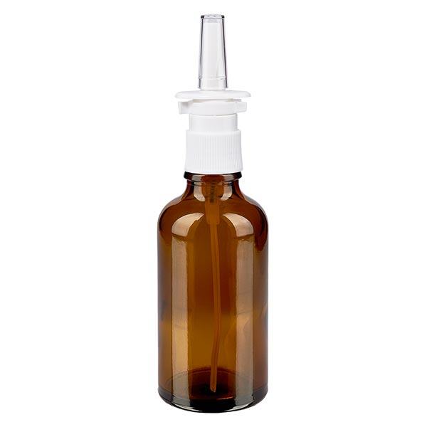 Bottiglia da 50ml. Flacone spray nasale bianco/tr. STD ApoGlas Bottiglia da 50ml. Flacone spray nasale bianco/tr. STD ApoGlas