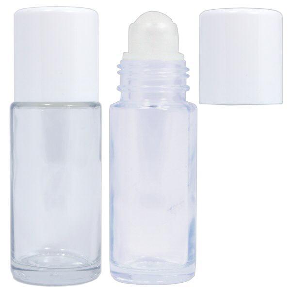Deo Roller (roll-on) 50ml in vetro trasparente completo Deo Roller (roll-on) 50ml in vetro trasparente completo