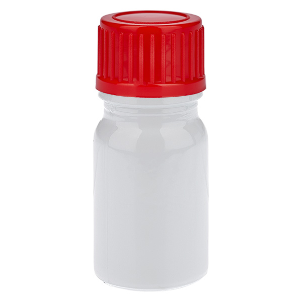 Flacone da 5 ml con tappo a vite da 11 mm rosso standard WhiteLine UT18/5 Flacone da 5 ml con tappo a vite da 11 mm rosso standard WhiteLine UT18/5