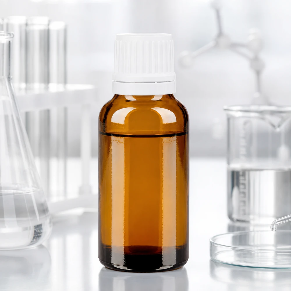 Apothekenflasche braun 20ml Schraubverschluss weiß Originalitätsverschluss UV-Schutz Apothekerflasche braun 20ml mit weißem SV OV Verschluss für empfindliche Substanzen