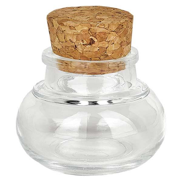 Belly 40ml klar, Öffn 27mm, inkl. Korken 27.5/31.5