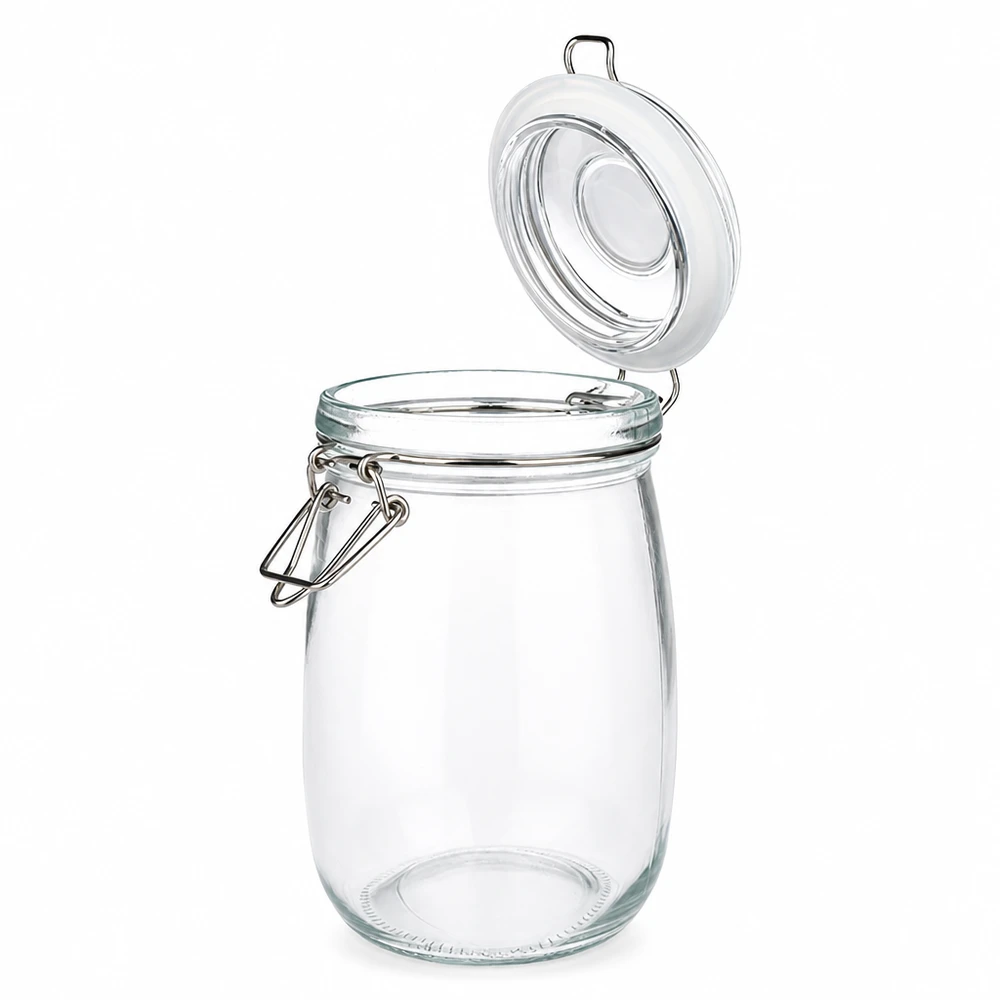 1000ml Vorratsglas mit Silikonring und Bügelverschluss UNiTWIST Modernes Küchenglas mit Edelstahlverschluss perfekt für Zero Waste Lifestyle