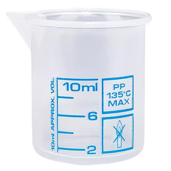 10ml Messbecher (Griffinbecher) PP, antistatisch