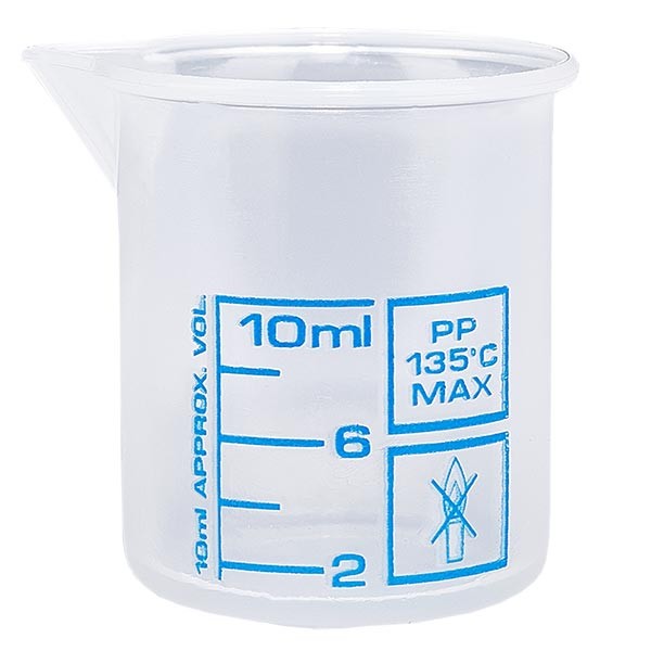 Bicchiere dosatore da 10 ml (Griffin) PP, antistatico Bicchiere dosatore da 10 ml (Griffin) PP, antistatico