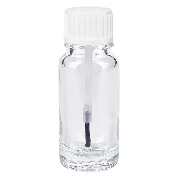 Flacone a pennello trasparente da 10ml STD bianco ApoGlas Flacone a pennello trasparente da 10ml STD bianco ApoGlas