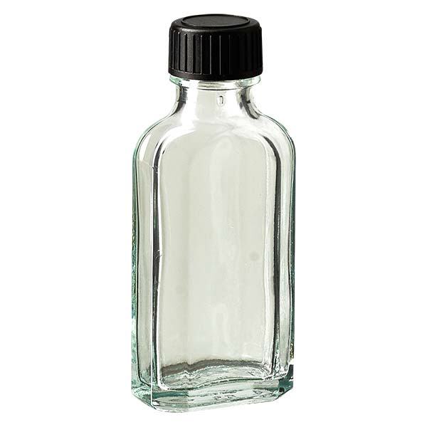 Tappo a vite trasparente Meplat da 50 ml con disco di tenuta LKD Tappo a vite trasparente Meplat da 50 ml con disco di tenuta LKD