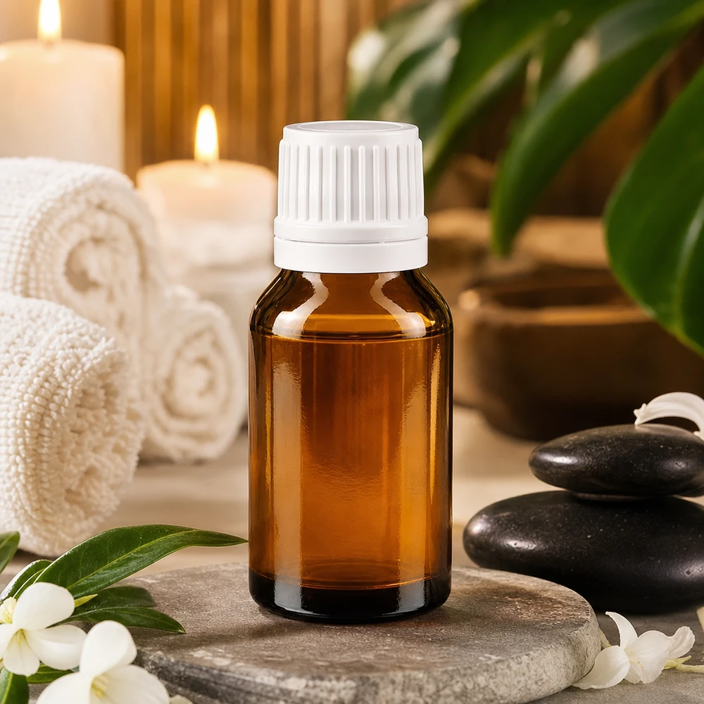 Apothekenflasche braun 30ml Schraubverschluss weiß Originalitätsverschluss 30ml Aromatherapie-Flasche aus UV-schützendem Braunglas mit kindersicherem Weißverschluss