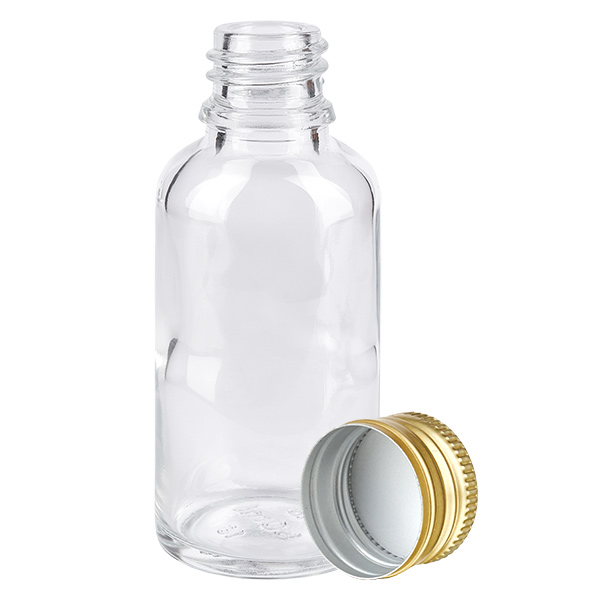30ml Flasche 11mm Schraubverschluss Alu-Gold Standard ClearLine UT18/30