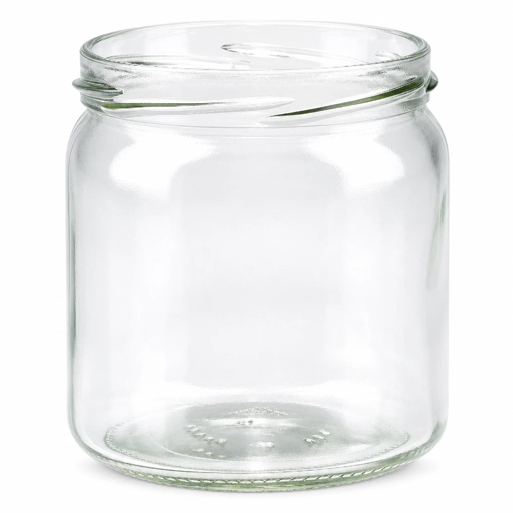 UNiTWIST Runda408 Rundglas 408ml TO82 Einmachglas Schraubglas transparent leer ohne Deckel