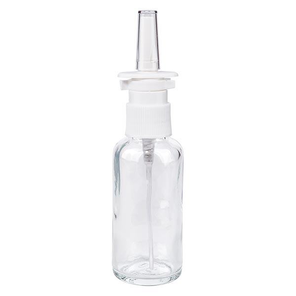 Flacone spray nasale trasparente da 30 ml bianco/tr. STD ApoGlas Flacone spray nasale trasparente da 30 ml bianco/tr. STD ApoGlas