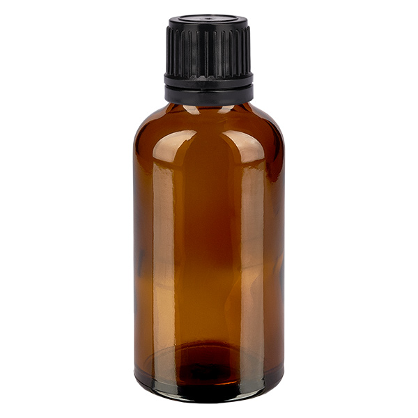 50ml Flasche 11mm Schraubverschluss schwarz Originalitätsverschluss BrownLine UT18/50