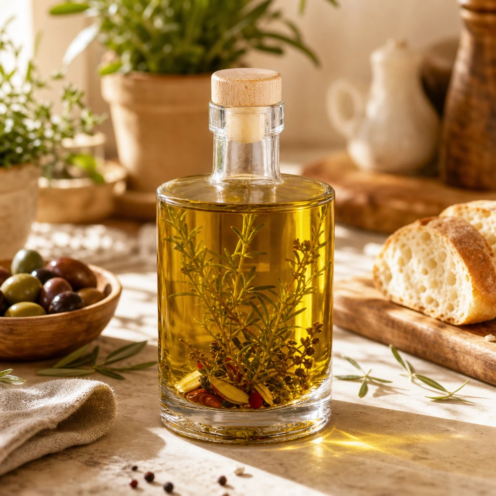 Bottiglia in vetro da 350 ml Galileo con tappo in sughero con impugnatura in legno UNiTWIST®