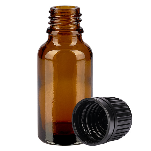 20ml Flasche 11mm Schraubverschluss schwarz Originalitätsverschluss BrownLine UT18/20