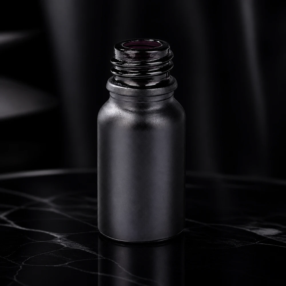 10ml Apothekerflasche BlackLine UT18/10 UNiTWIST 10ml Apothekerflasche BlackLine UT18/10 UNiTWIST mit matter Oberflächenstruktur verhindert Fingerabdrücke