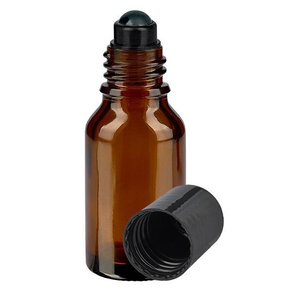 Flacone roll-on marrone da 30ml STD nero ApoGlas Flacone roll-on marrone da 30ml STD nero ApoGlas