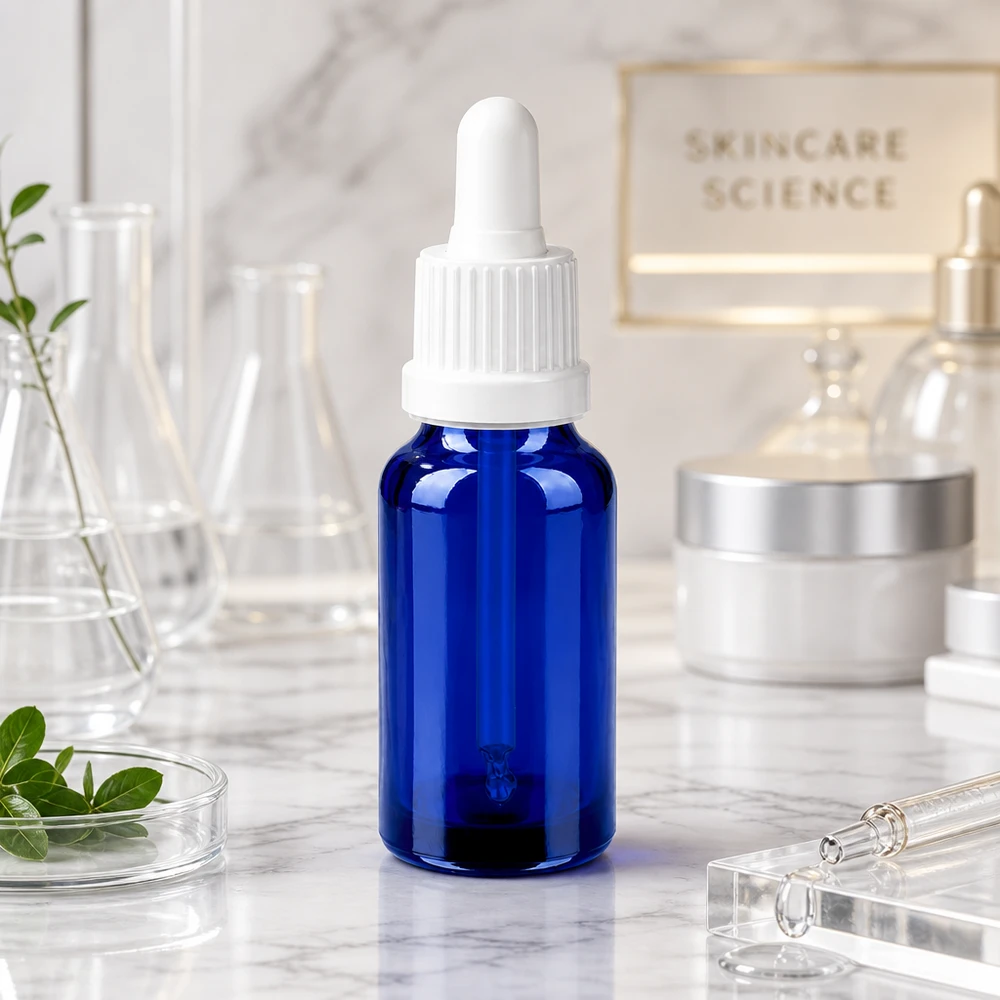 20ml Pipettenflasche weiß Originalitätsverschluss BlueLine UT18/20 20ml Tropfflasche aus stabilem Glas mit ergonomischer Pipette für einfache Handhabung