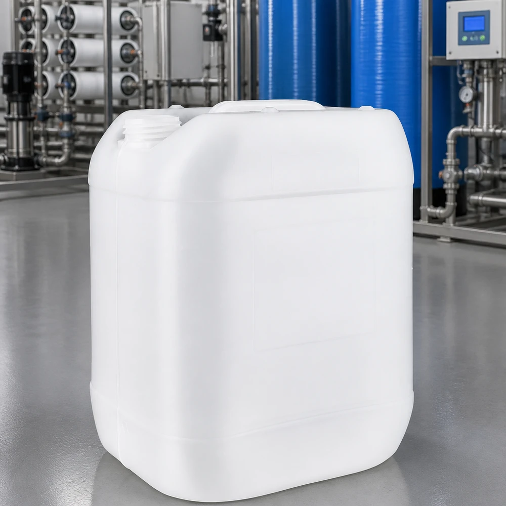 Rechteckiger UN-Kanister 20 Liter ohne Verschluss mit verstärkter Wandstruktur aus PE