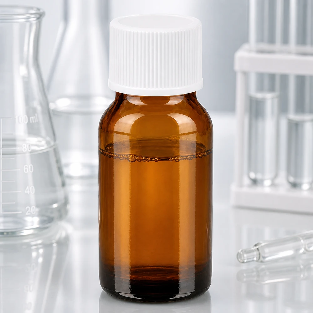 Bottiglia da 10ml 11mm SV bianco STD BrownLine UT18/10 Flacone da laboratorio compatto da 10 ml in vetro ambrato con tappo bianco per un dosaggio preciso