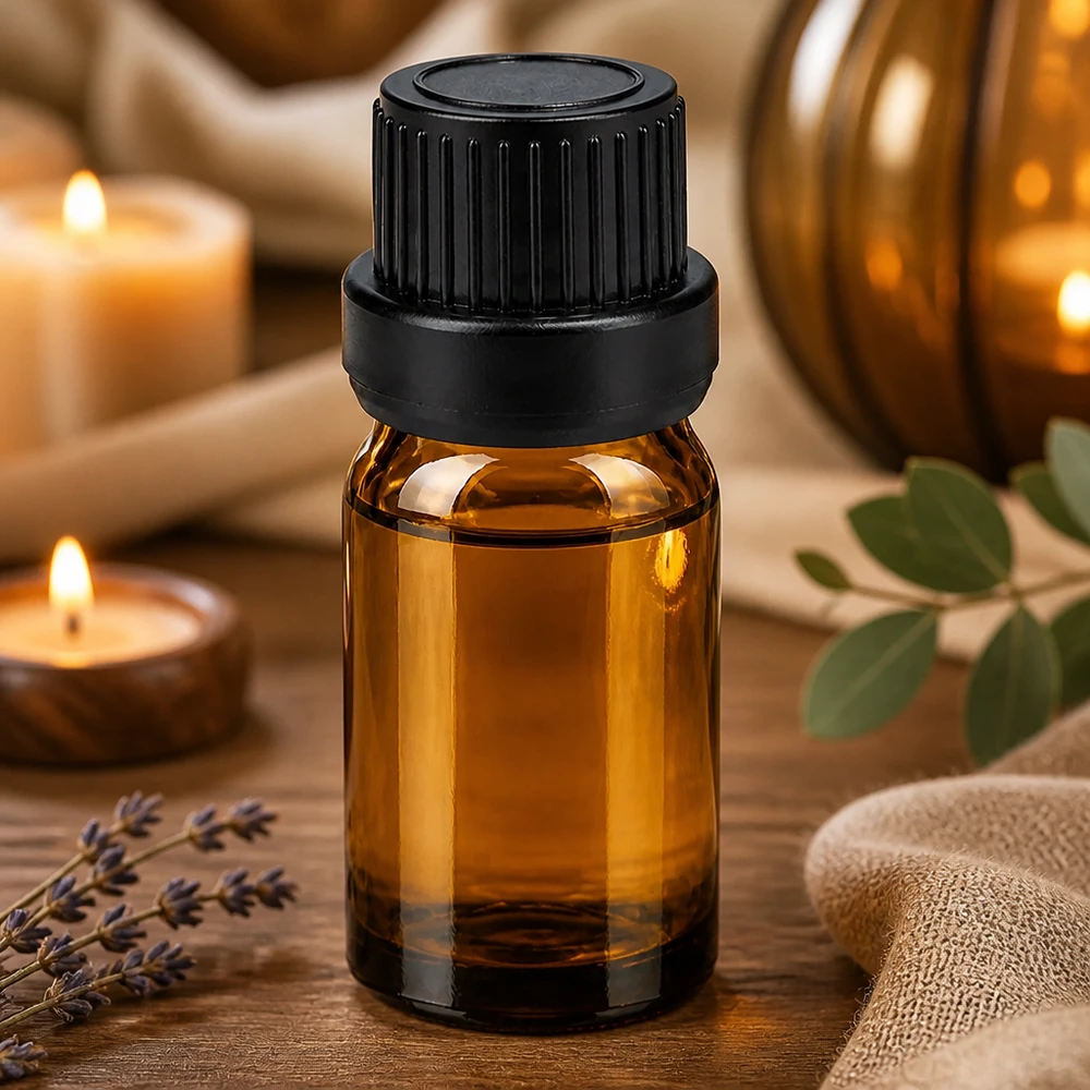 Flacone in vetro di alta qualità da 5 ml con tappo OV nero per applicazioni professionali