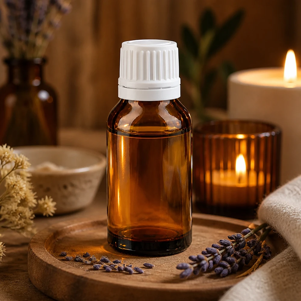 Apothekenflasche braun 15ml Schraubverschluss weiß Originalitätsverschluss Apothekerflasche Braunglas 15ml weißer Verschluss zur Aufbewahrung ätherischer Öle