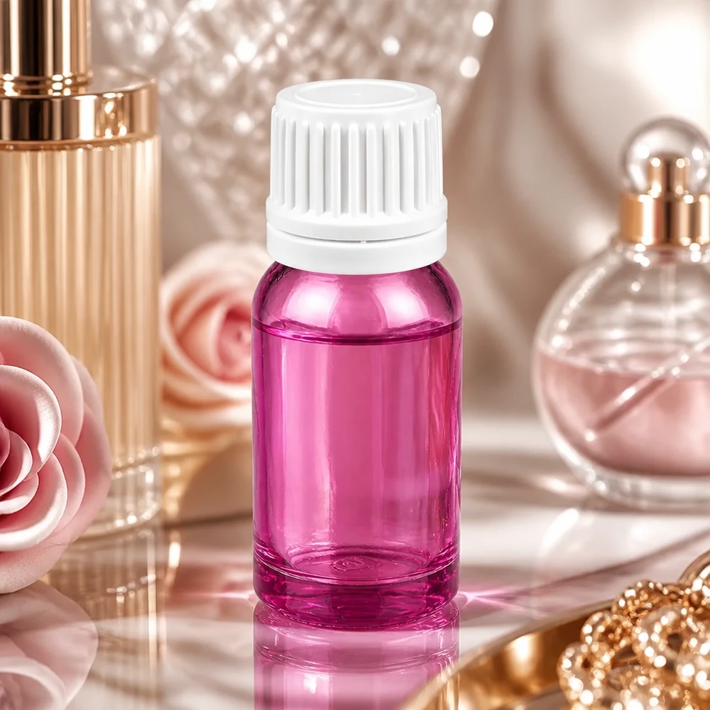 Flacone da 10 ml in vetro viola con tappo bianco a prova di perdite per il dosaggio goccia a goccia