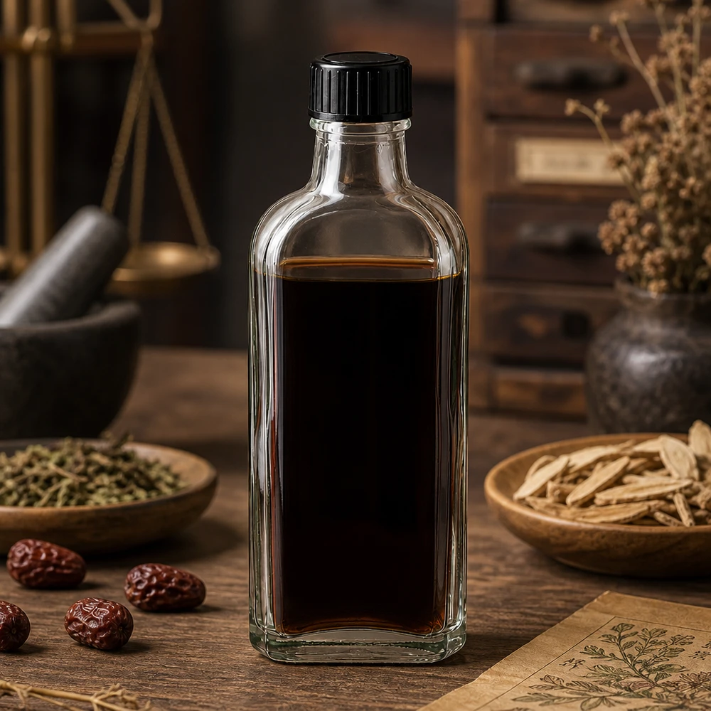 100 ml Meplat klar Schraubverschluss mit LKD-Dichtscheibe Transparente Meplat Flasche 100ml mit schwarzem Kunststoffdeckel zwischen Naturheilmitteln und Kräutern