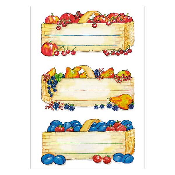 Etichette da cucina "Cesti di frutta" (12 adesivi) Etichette da cucina "Cesti di frutta" (12 adesivi)