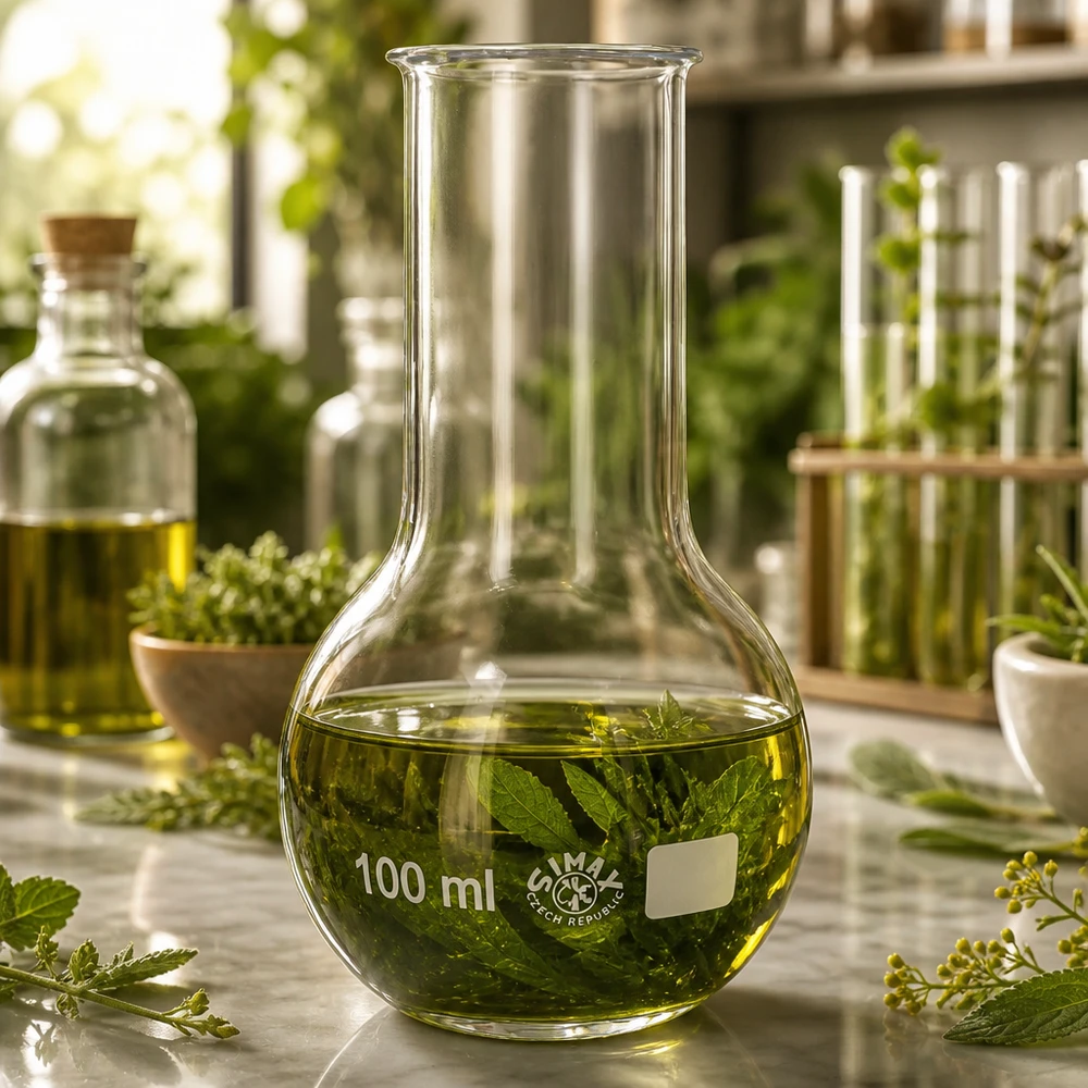 Pallone scientifico in vetro da 100 ml con dimensioni pratiche per piccole quantità e procedure di test