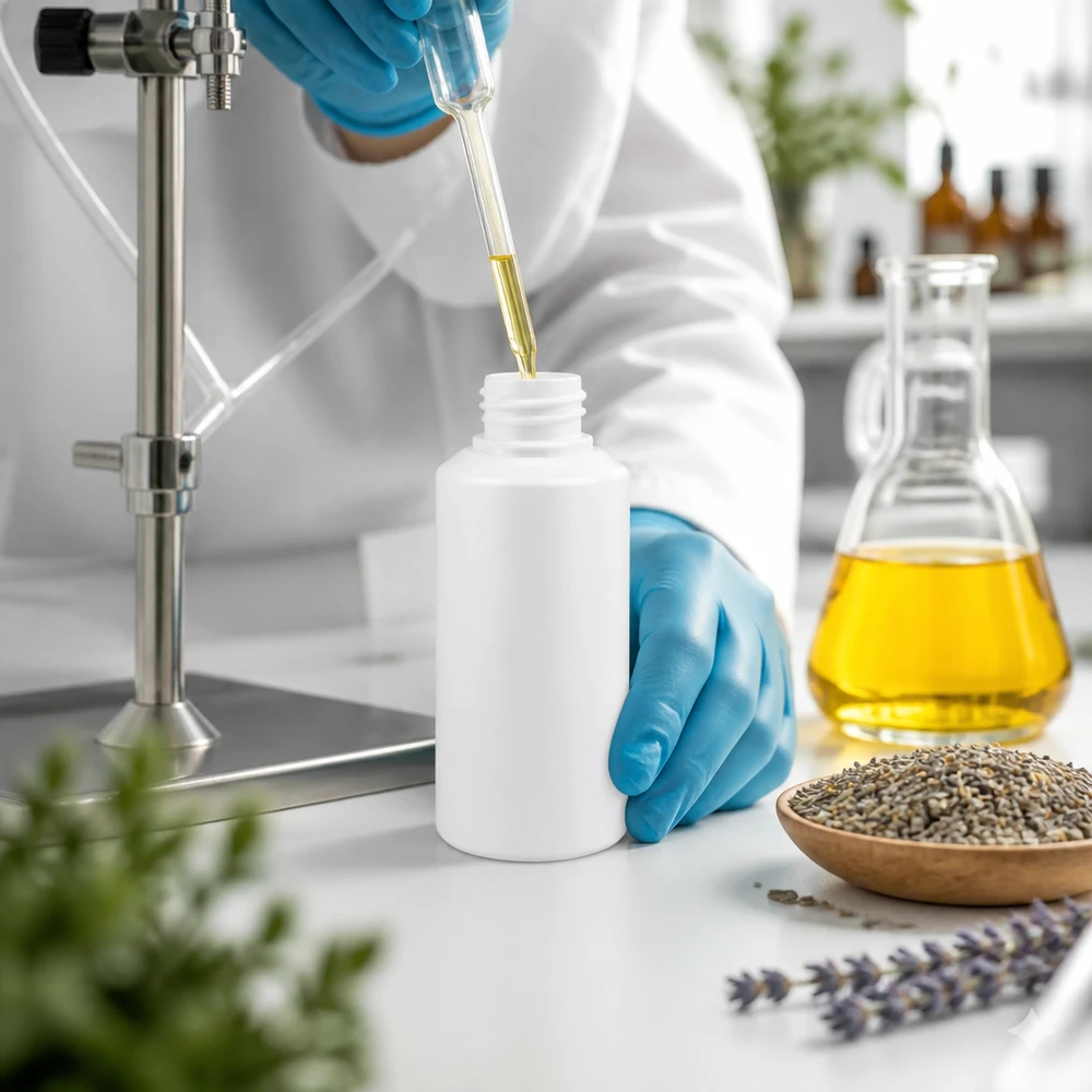 Flacon à pharmacie HDPE 30ml blanc avec bouchon vissable bleu Flacon blanc en PEHD de 30 ml, résistant aux produits chimiques, muni d'un bouchon SV bleu, destiné aux cosmétiques naturels et à l'industrie pharmaceutique