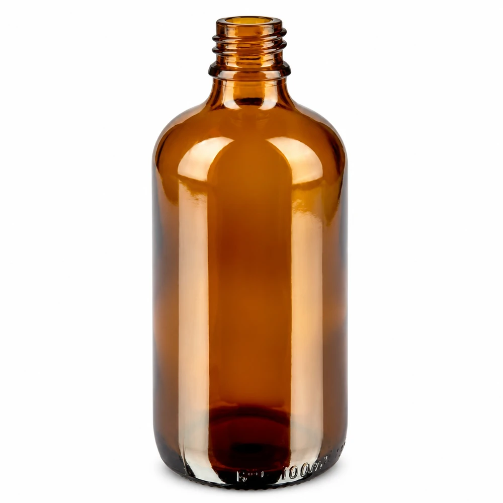 Flacone contagocce BrownLine da 100 ml in vetro ambrato protetto dai raggi UV con tappo a vite
