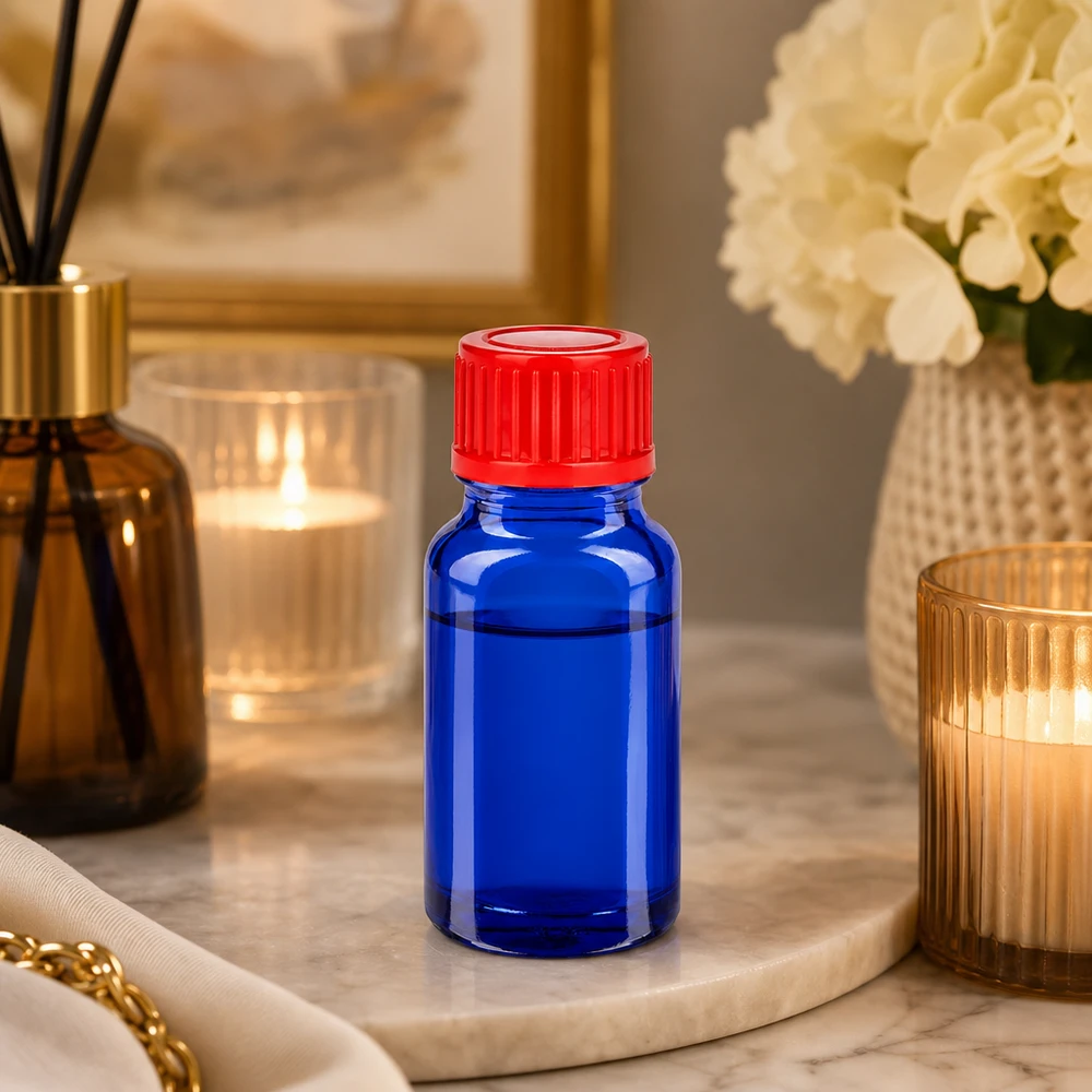 10ml Flasche 11mm Schraubverschluss rot Standard BlueLine UT18/10 10ml Pharmazieflasche aus getöntem Glas mit standardisiertem 11mm Verschlusssystem rot