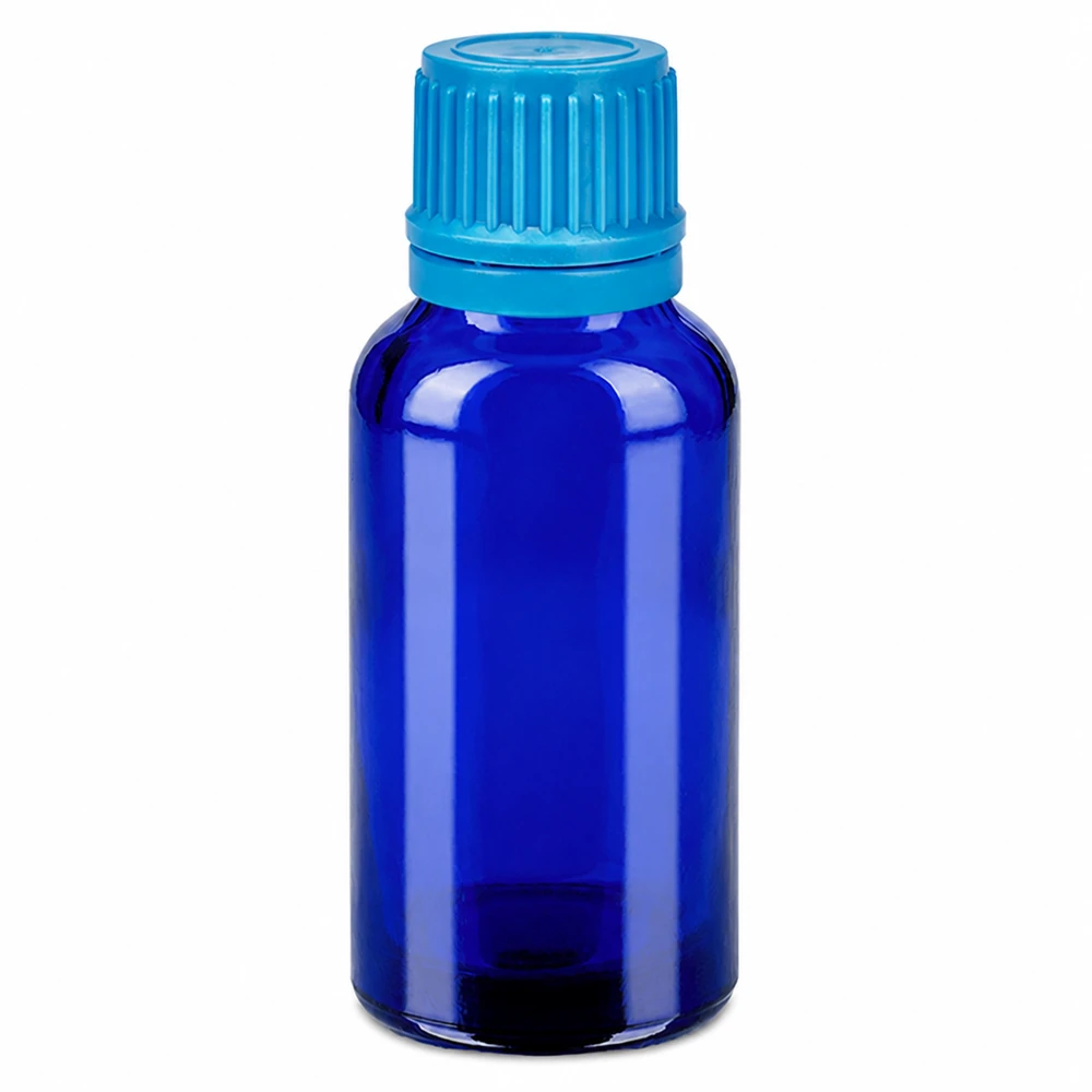 Flacon 30ml 11mm SV bleu OV BlueLine UT18/30 Bouteille en verre bleu de haute qualité de 30 ml avec fermeture de sécurité pour les enfants pour les médicaments et les huiles