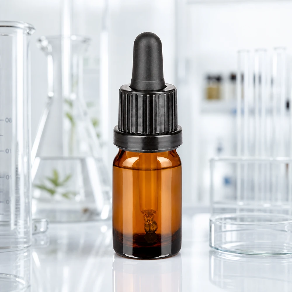 5ml Pipettenflasche schwarz Originalitätsverschluss BrownLine UT18/5 5ml Glasflasche mit Pipettierverschluss schwarz für sichere Aufbewahrung