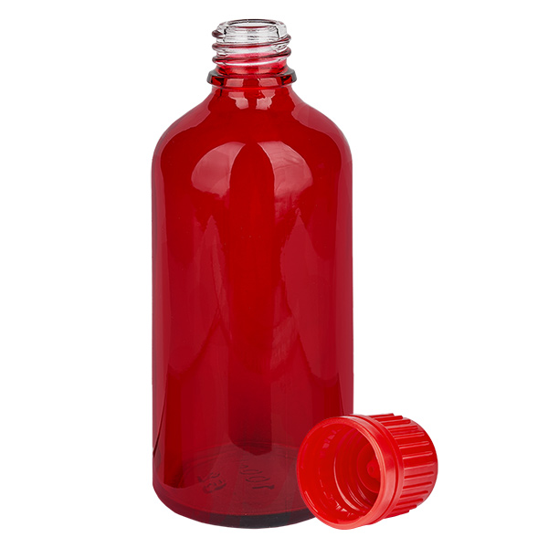 100ml Flasche 11mm Schraubverschluss rot Originalitätsverschluss RedLine UT18/100