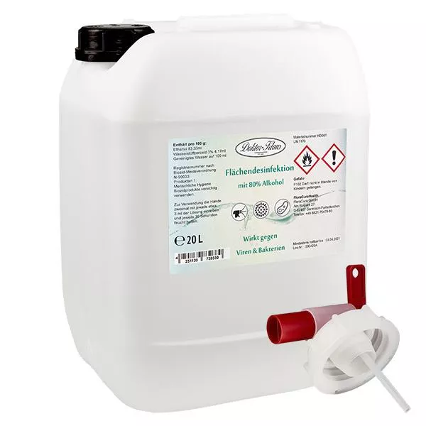 Recharge de désinfectant pour surfaces 20L Doktor-Klaus