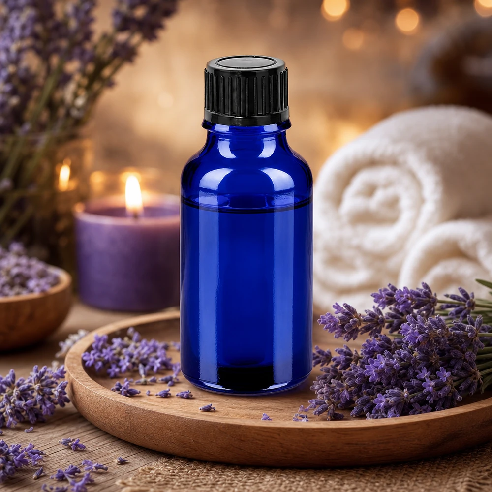 Flacone in vetro a protezione della luce da 20 ml con robusto tappo a vite nero per la conservazione a lungo termine