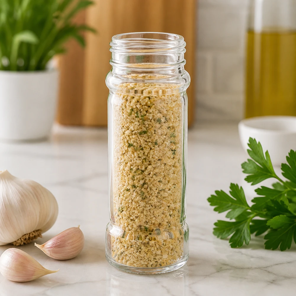 Kleines Gewürzglas Mary 100ml Füllmenge ideal für Kräutersalz und Gewürzmischungen